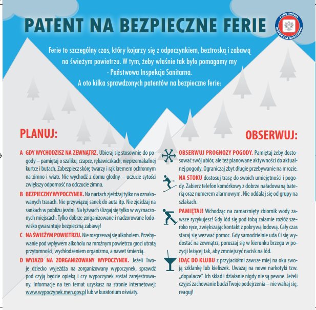 Patent na bezpieczne ferie zimowe